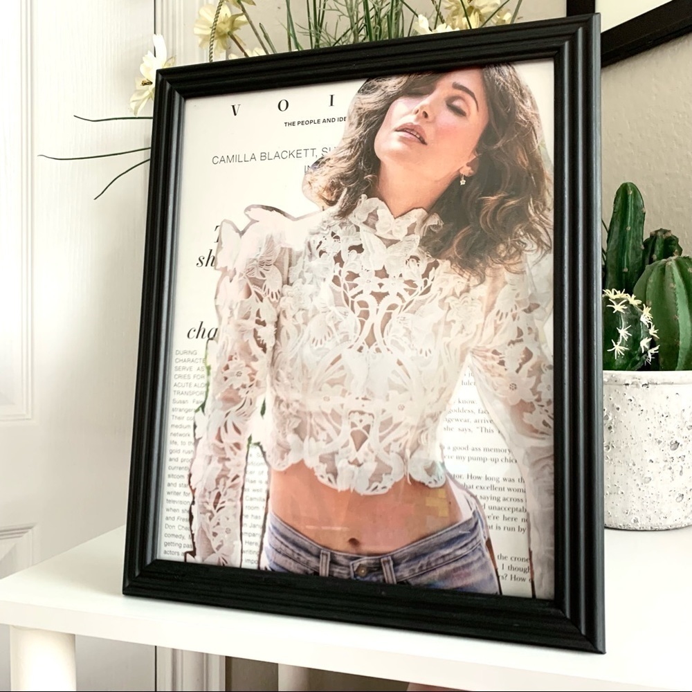 Editorial Collage‎ Wall Art Rose Byrne Lace Blouse Chic Modern Aesthetic